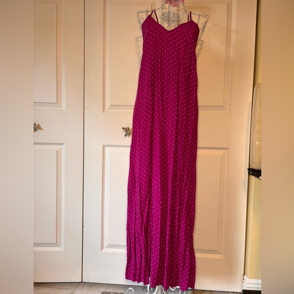 Old Navy Fuchsia Dress with White Dots